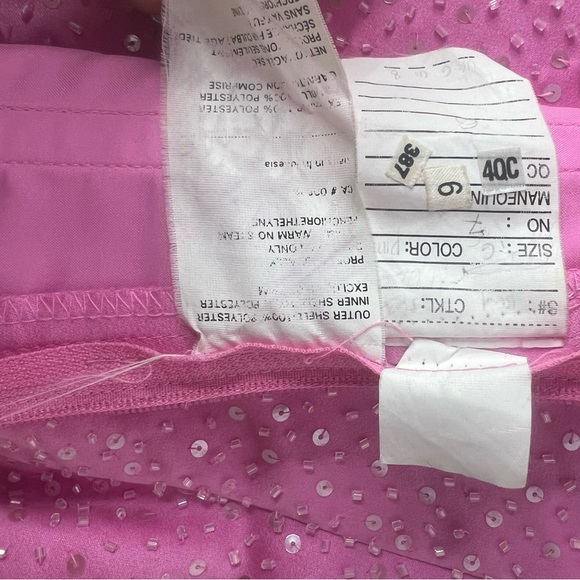 The bridal centre couture corset Pink sparkly Sequin Strapless Top - Picture 8 of 10